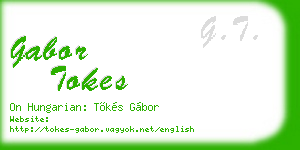 gabor tokes business card